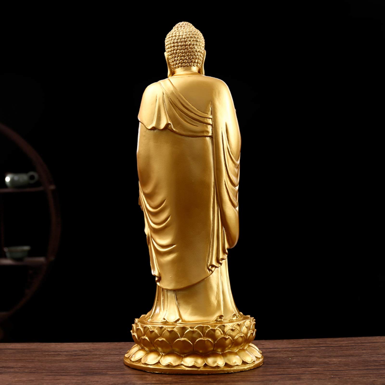 For el hogar, oficina, escritorio, mesa, decoración del baño, escultura de Buda, estatua de Buda de 19 pulgadas, consagra decoraciones for el hogar, estatua de Buda de pie de 48 cm, decoración Feng Sh