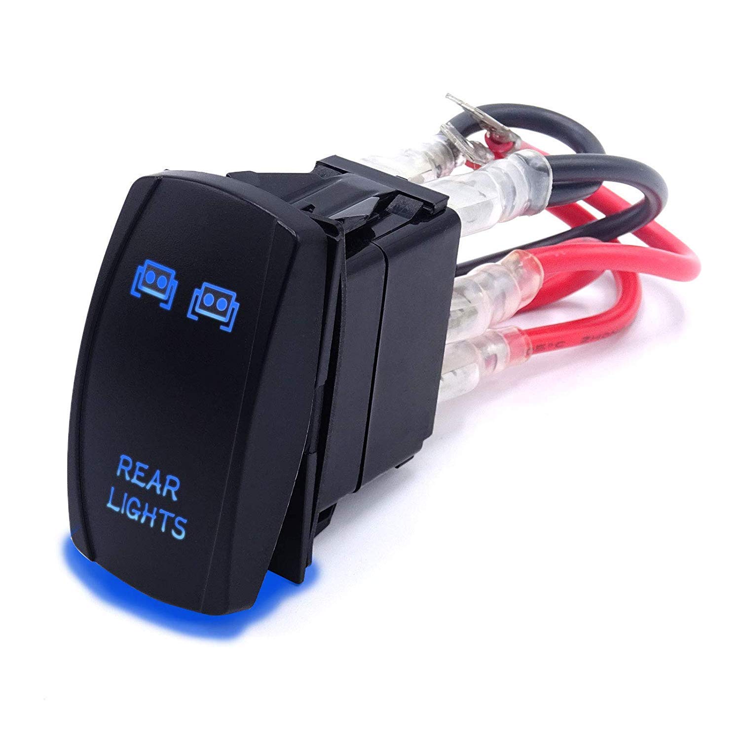 Heated Seat Blue LED Rocker Switch Combo - Light Bar & Rear Lights ...