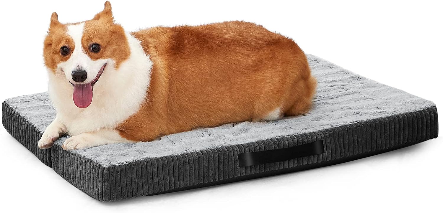 MIXJOY Medium Dog Bed for Medium Small Dogs, Waterproof Orthopedic Dog Bed with Removable Washable Cover, Memory Foam Pet Bed Mat for…