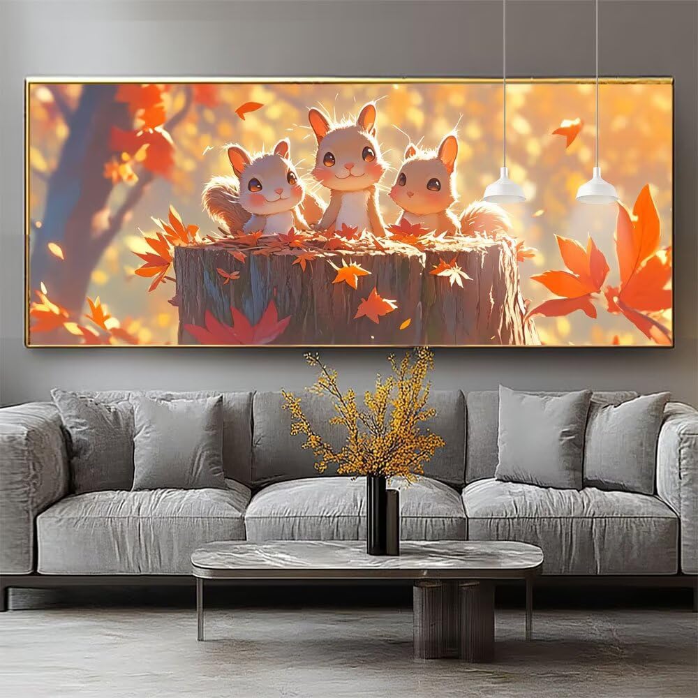 Malarstwo diamentowe dla dorosłych, na jesień, mały, 60 x 120 cm, zestaw do majsterkowania dla dzieci od 12 lat, pełne diamentowe płótno, zestaw do embrowania, dla dzieci, początkujących, do