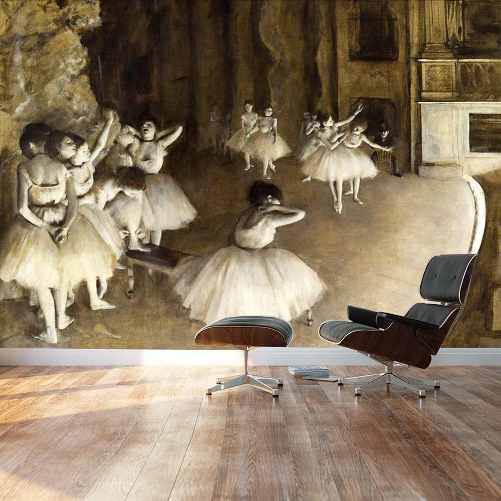 DEGAS バレエシューズフランスサイズ8 未使用日本サイズ21cm相当直輸入品 wall26 - The Rehearsal of The Ballet Onstage by Edgar Degas
