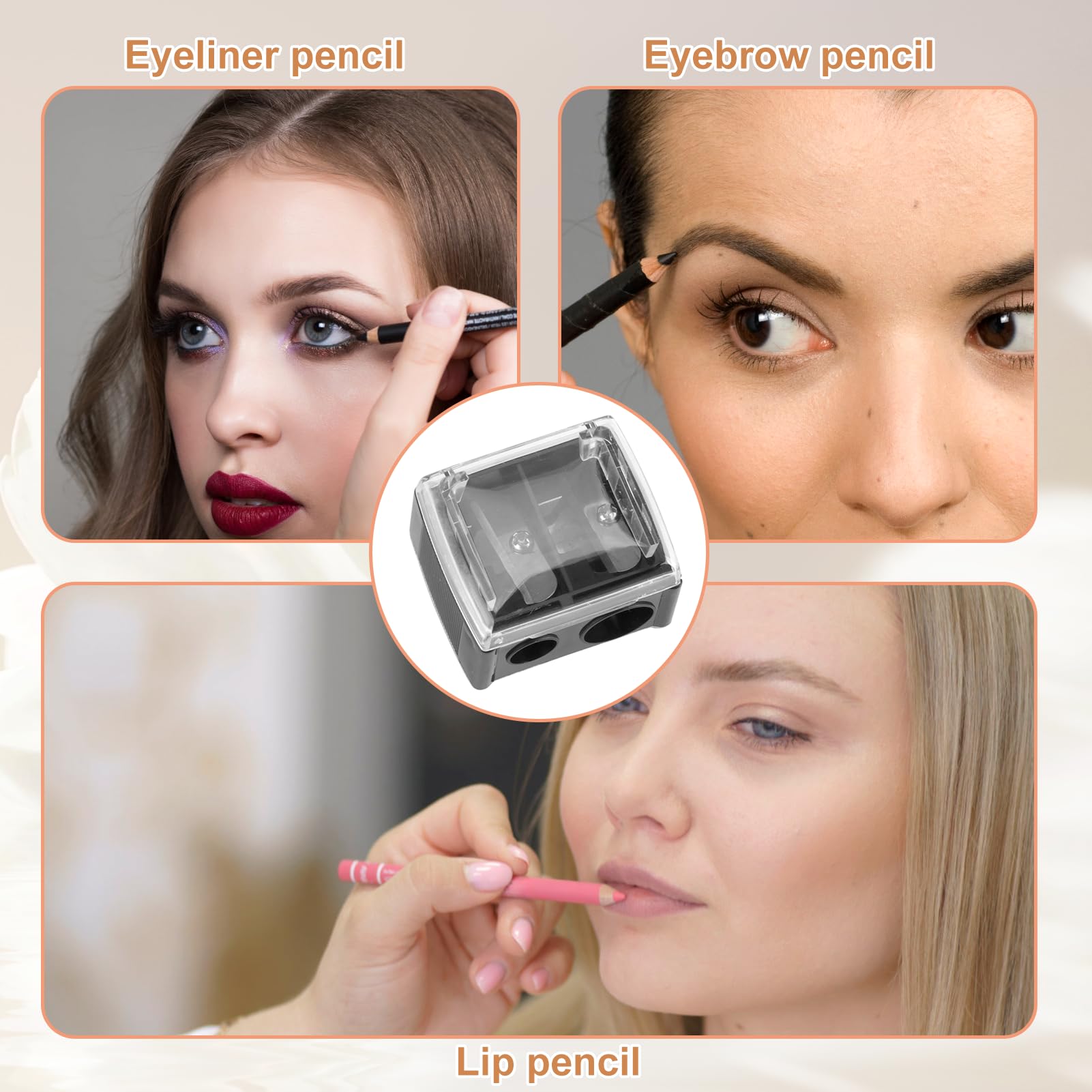 Nero Temperamatite Trucco Doppio Foro, Per Matite Jumbo E Standard, Accessori E Strumenti Cosmetici (2)