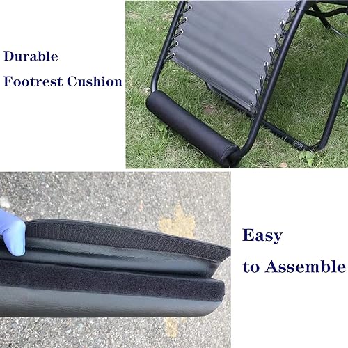 Miniatura 6 de Cojín de silla de gravedad cero para reposapiés, tumbonas plegables universales de gran tamaño, reclinables antigravedad, tumbonas al aire libre,