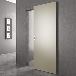 59“Concealed Sliding Barn Door Hardware and Track ，Floating Wall Mount，Soft Closing (Newly upgraded 4-wheel pulley)
