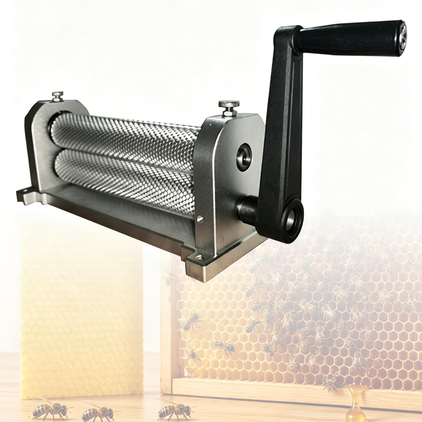 KUSOLE Beeswax foundation machine – a honeycomb embossing press designed for beekeeping and home production of wax foundation. 4.9mmaperture
