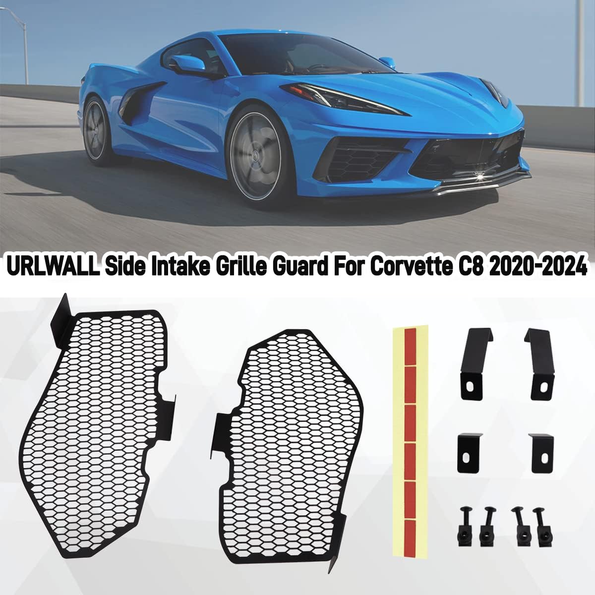 Amazon | URLWALL サイドインテークグリルガードセット 運転席と右助手