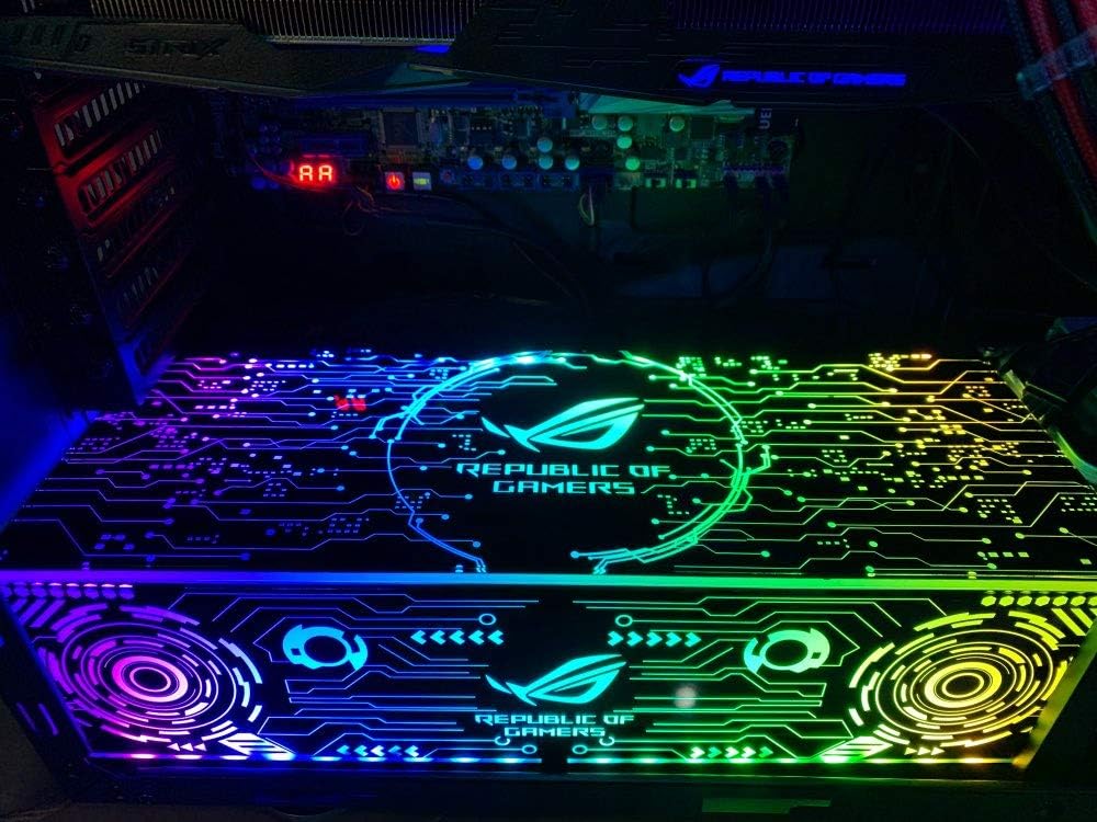 Yosy MOD Customized Luxury ARGB PC Case Panel PSU Shroud LED Computer Case Side Plate Addressable 5V 3Pin AURA ARGB SYNC Decoration PC MOD