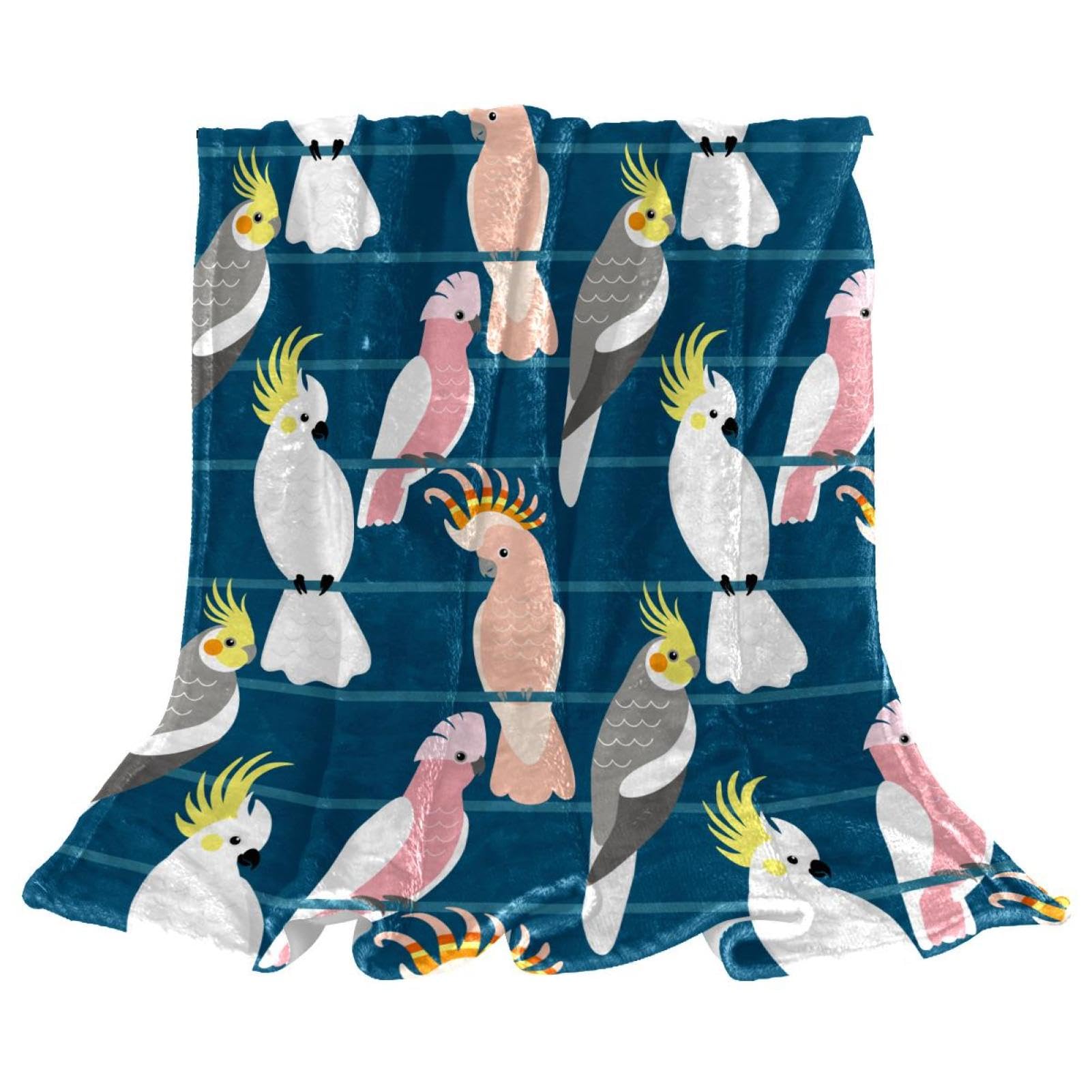 Couverture polaire Cartoon Parrots le cadeau idéal et doux pour toute la famille