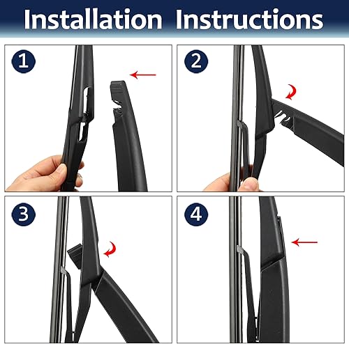 Miniatura 5 de X AUTOHAUX Juego de brazos de limpiaparabrisas trasero para Jeep Renegade 2015 2016 2017 2018 2019 2020 2021