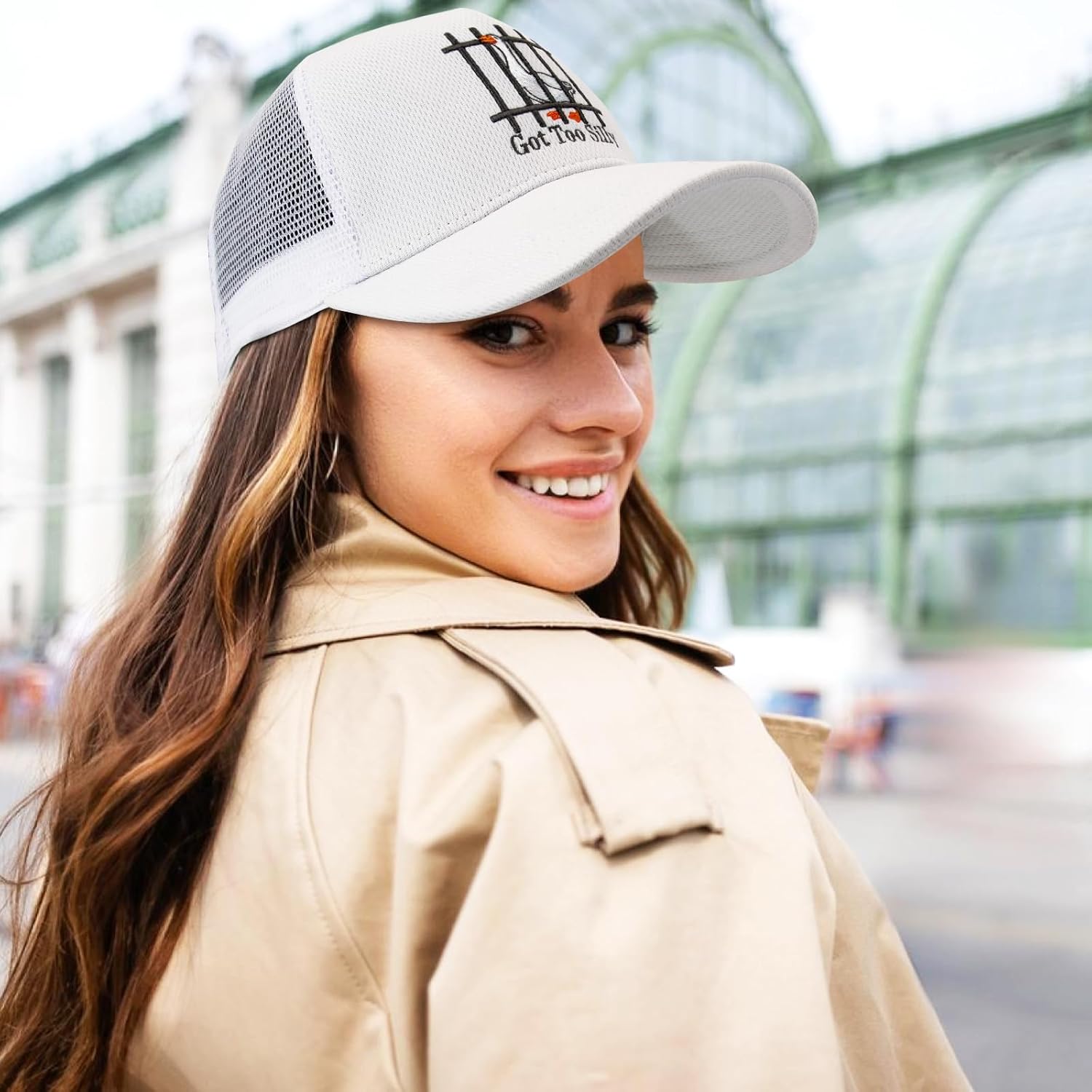 Unisex Trucker Adjustable Mesh Baseball Cap Dad Hat for Men Women Breathable Mesh Side with Stainless Steel Cap Buckle - Image 5