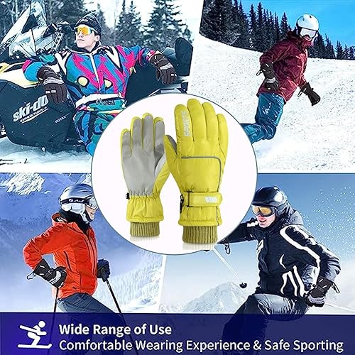 Miniatura 3 de ALTALIVA Guantes de nieve cálidos de invierno, térmicos, impermeables, resistentes al viento, pantalla táctil, esquí, snowboard, hombres y mujeres,
