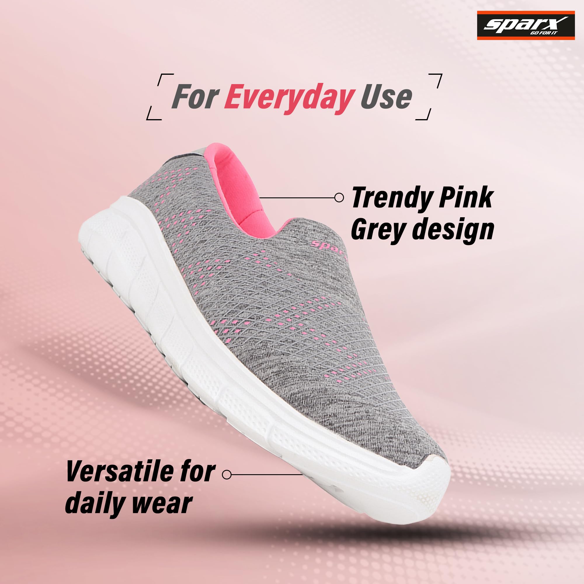 SPARX Womens SL 9036 | Enhanced Durability & Soft Cushion | Grey Running Shoe - 5 UK (SL 9036) 3