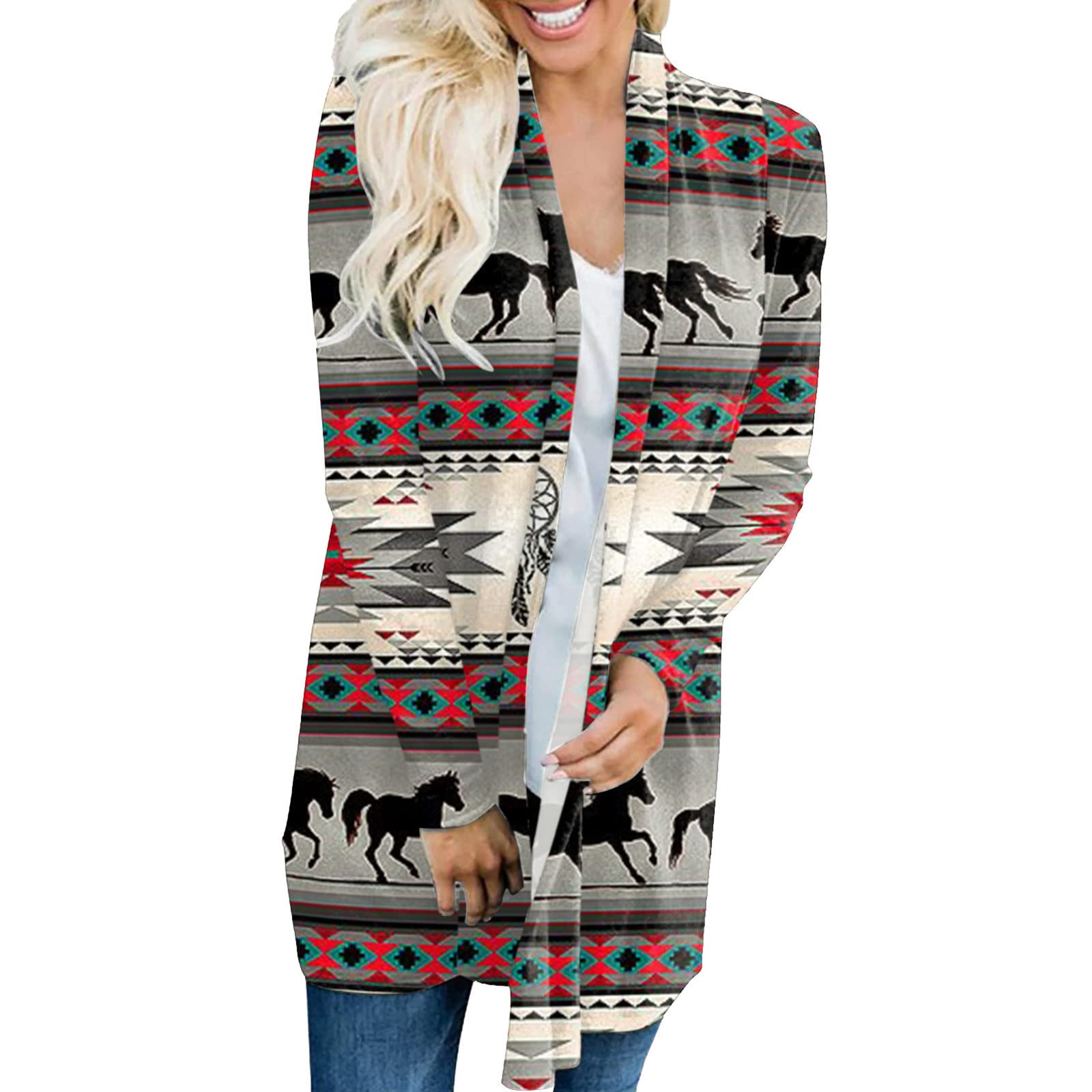 Cardigans For Women Draped Kimono Cardigan Sweaters Coats Western