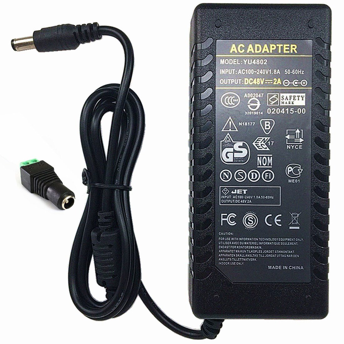 Capolida Black 48V 2A 96W 100-240V Led Power Supply Transformers Power Supply Adaptor Balance Charger Led Adapter Driver Transformer For Led Smd Rgb