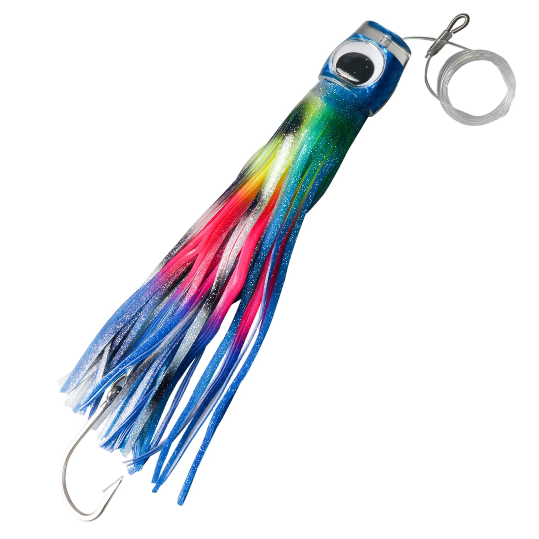 Señuelos de Arrastre Faldas de Calamar de Resina de 13, 4 Pulgadas Señuelos de Pesca de Agua Salada Anzuelos de Pesca Agua Salada para atún Mahi Mahi Marlin ARTÍCULOS Deportivos..