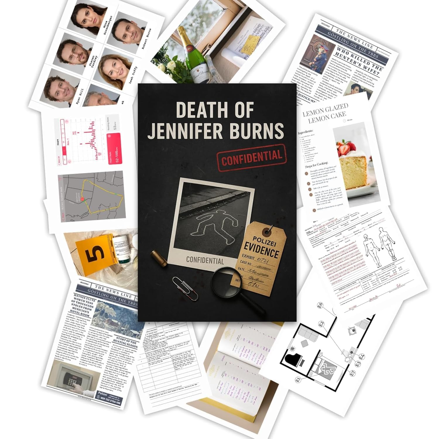 Murder Mystery Game: Death of Jennifer Burns - Solve the Case! -1