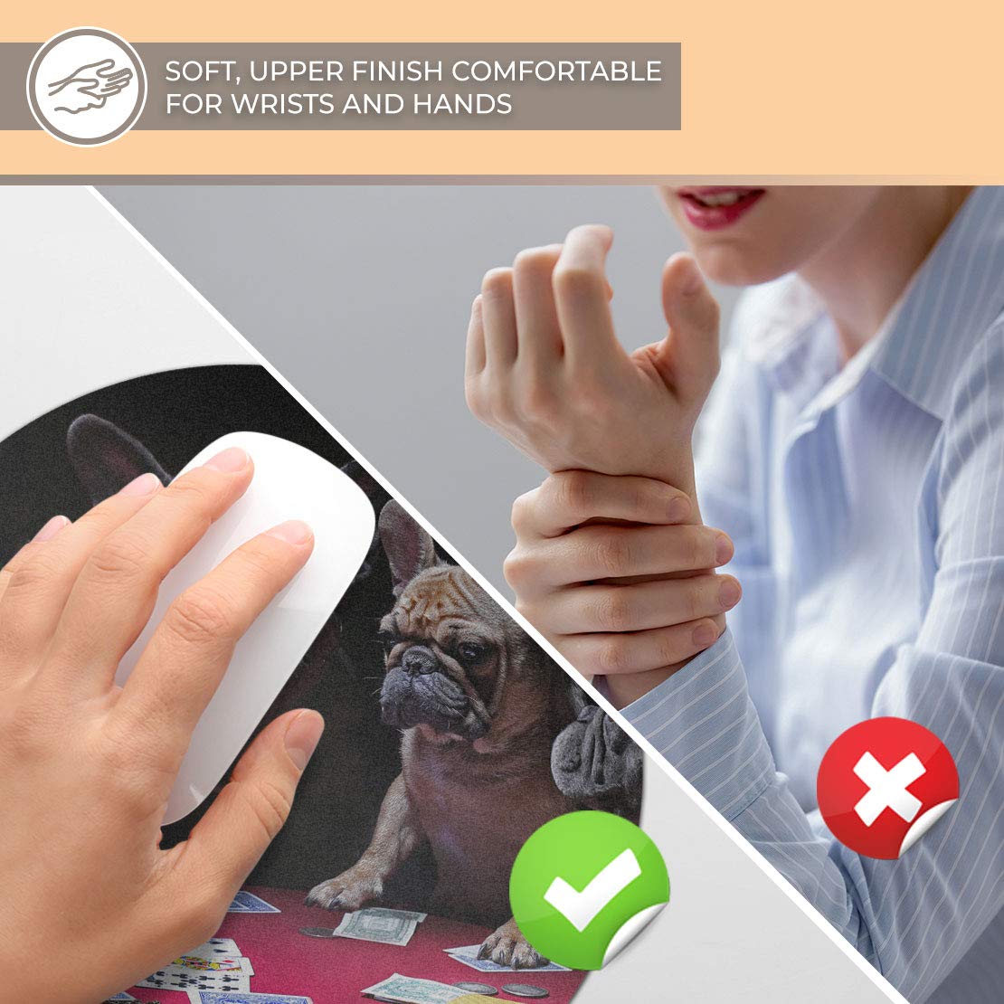 Destination Vinyl Ltd Tapis De Souris Rond Flexible En