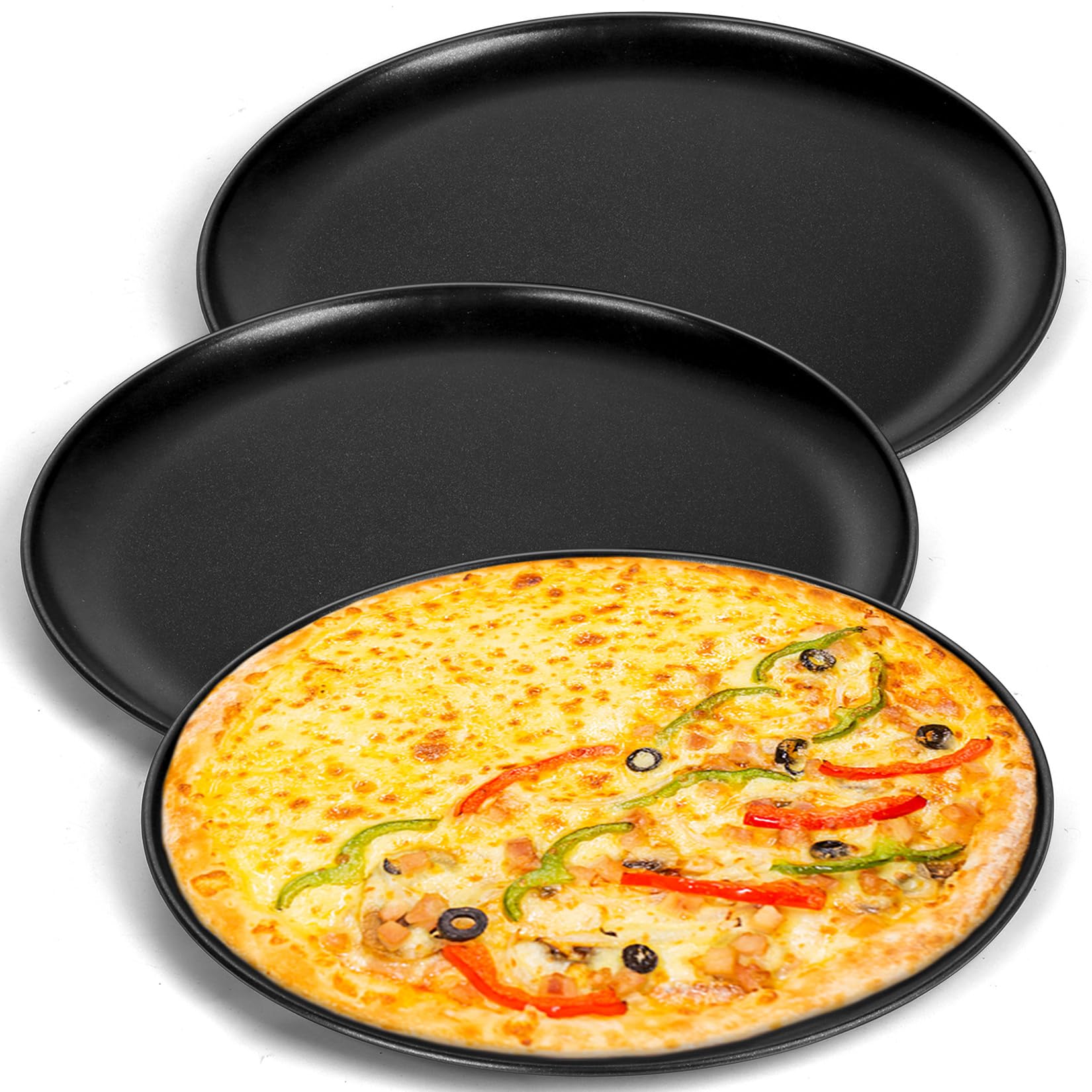 P&P CHEF 12 Inch Stainless Steel Pizza Pan