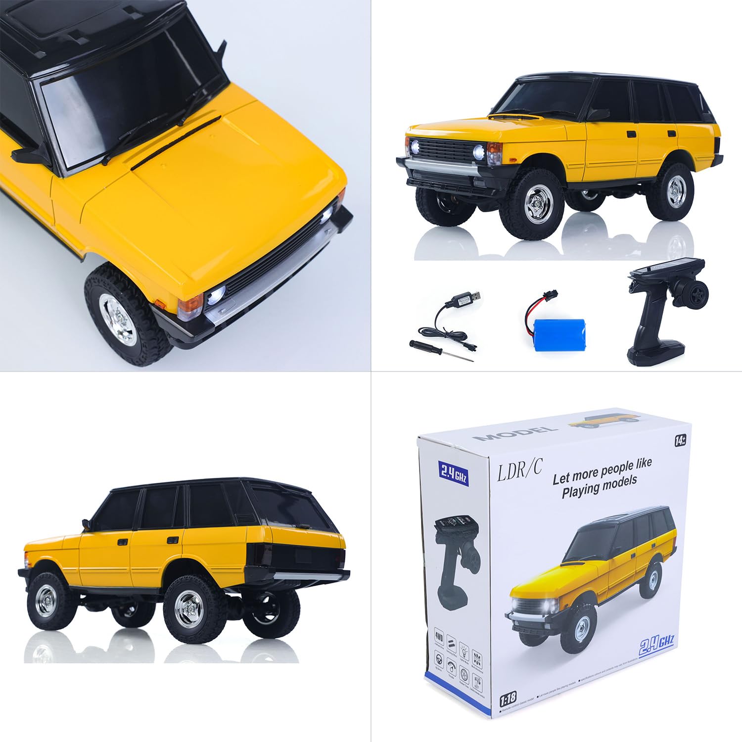 TOUCAN RC HOBBY 1/18 2,4 G RC Rock Crawler Auto LDRC LD18401 4WD Auto da arrampicata telecomandata Simulazione SUV Veicoli Motore a spazzola ESC Servo RTR Outdoor