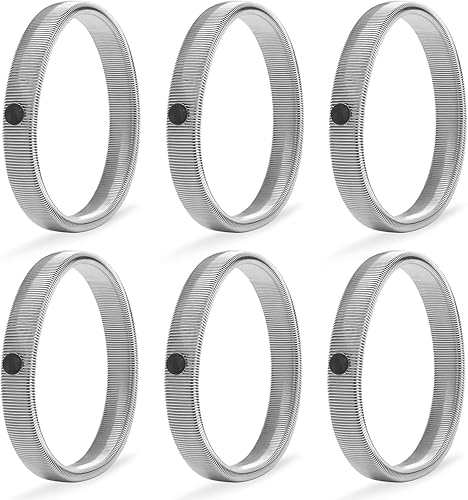 Coolrunner 6 soportes elásticos antideslizantes para manga de camisa, brazaletes de metal para ligas elásticas para ligas elásticas