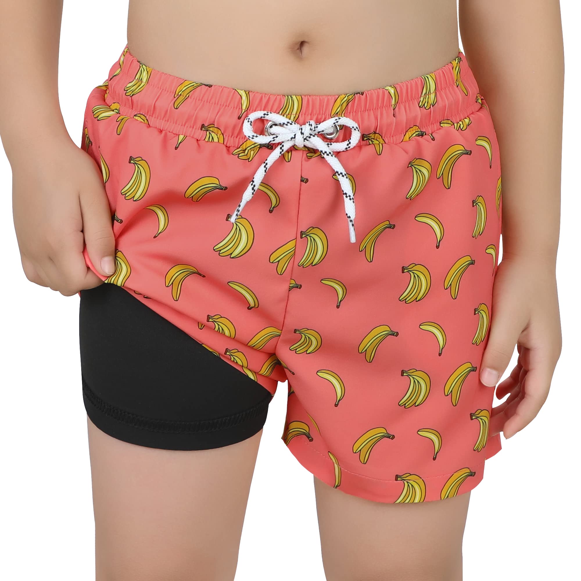 Century Star Boys Swim Trunks with Boxer Brief Liner Boys Swimwear Quick Dry Bathing Suit Toddler Swim Trunks