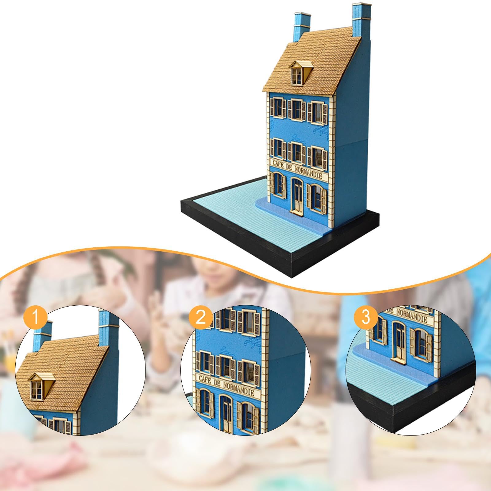 Modellino di Edificio in Ho 1/35 per Plastici Ferroviari E Paesaggi, 30cmx20cmx446cm
