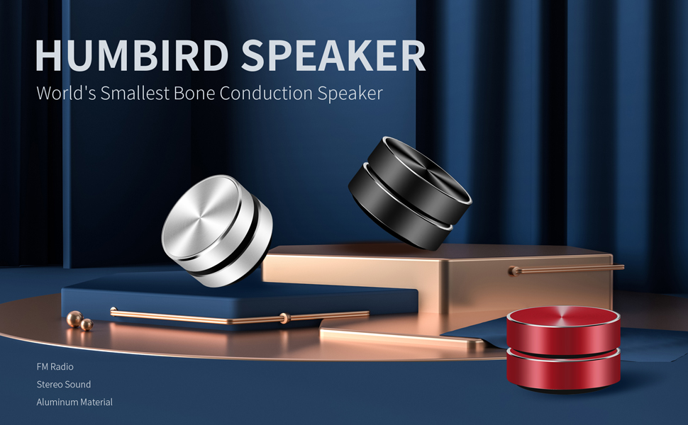 Amazon.com: Bluetooth Mini Speaker Bone Conduction Portable Wireless Speaker Stereo Bass Sound Creative Portable Speakers Mini Size Music Player for Home,Outdoor,Travel (Silver) : Electronics