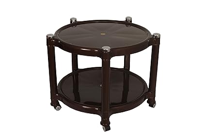 Prima 5008 Center Trolley Coffee Table/Tea Table/Teapoy for Home, Office & Outdoor (Weather Brown)