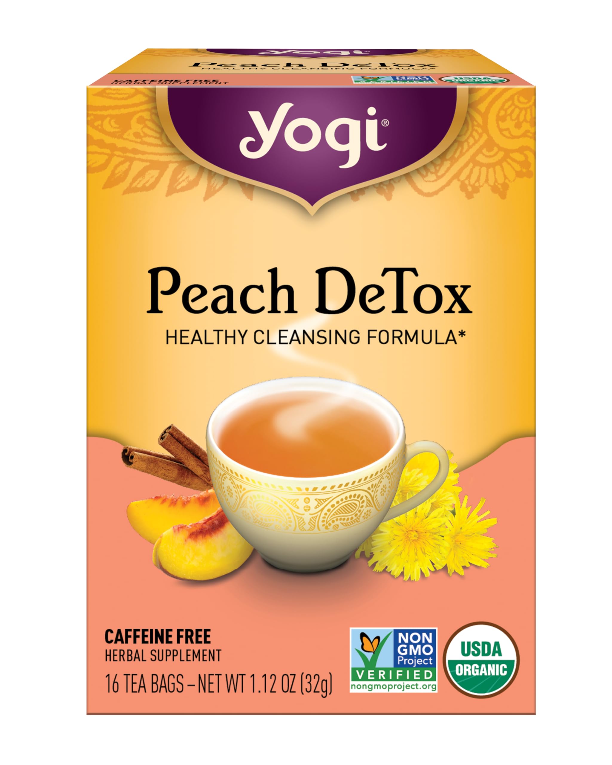 Yogi Peach Detox Tea - 16 Bags