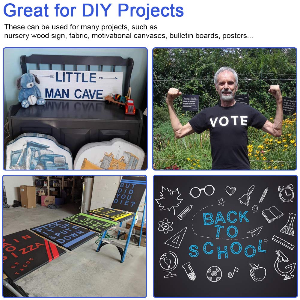 Buy 26Pcs Letter Stencils for Painting on Wood, Alphabet Stencils 3