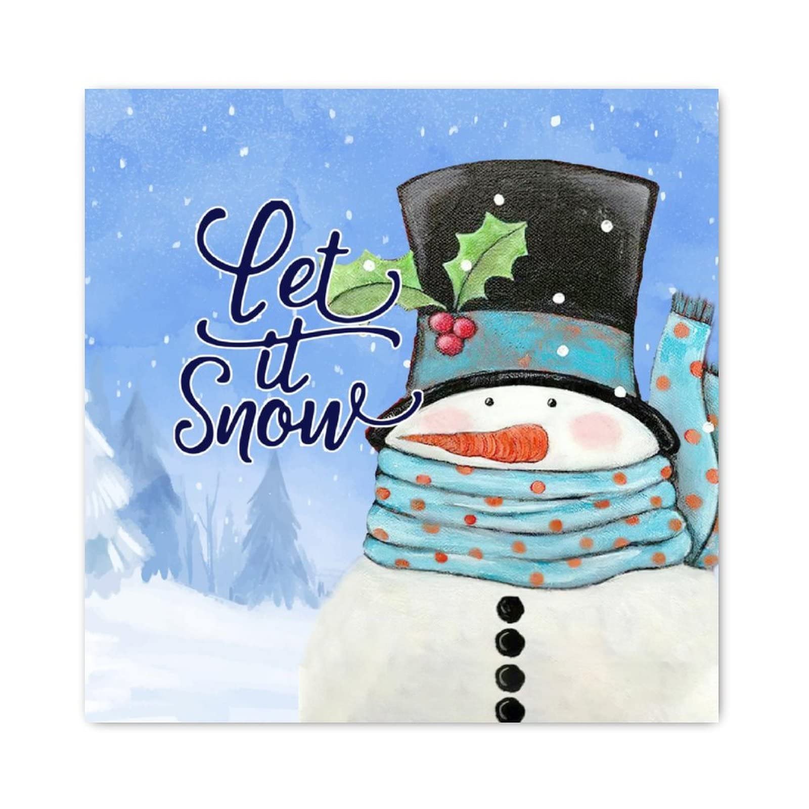 Plaque en bois Let It Snow pour une ambiance chalet dans le salon