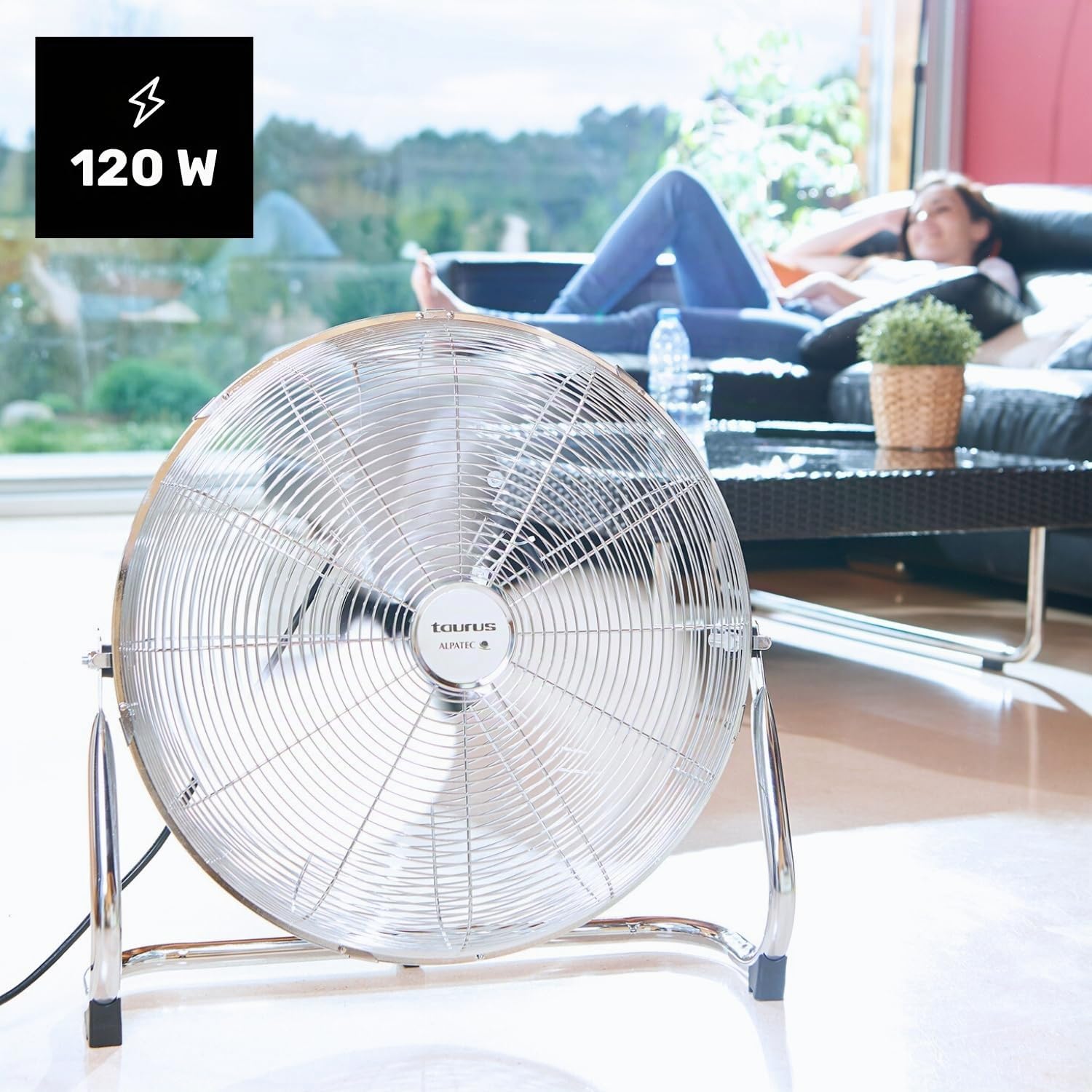 Taurus Amazing - Ventilador de Suelo 120W, 45 cm, 3 Velocidades, Metal