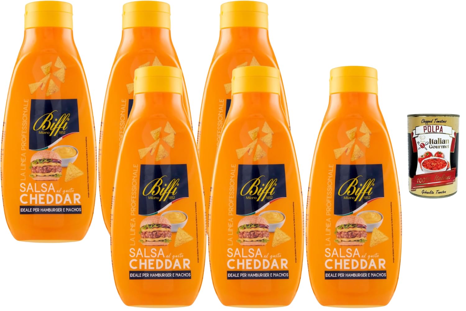 Italian Gourmet Cheddar-Sauce 6x850g 5,1kg Großpack mit Polpa