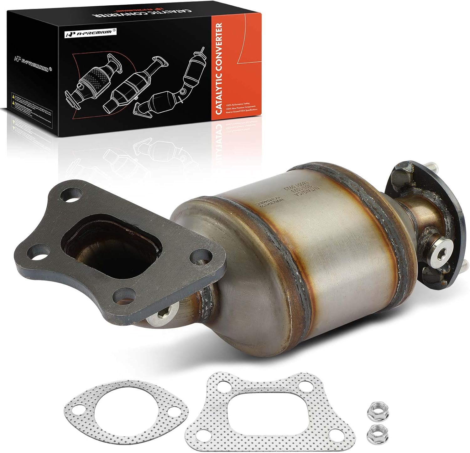 A-Premium Front Right Catalytic Converter Kit Direct-Fit Compatible with Chevrolet 2010-2017 Equinox & GMC 2010-2017 Terrain, 3.0L 3.6L, EPA Compliant