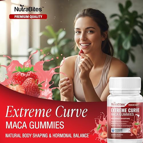 Miniatura 6 de Gomitas de maca Extreme Curve – Moldea el cuerpo natural y equilibrio hormonal – Complejo de 7500 mg con fenogreco, Dong Quai y Tribulus – Apoya