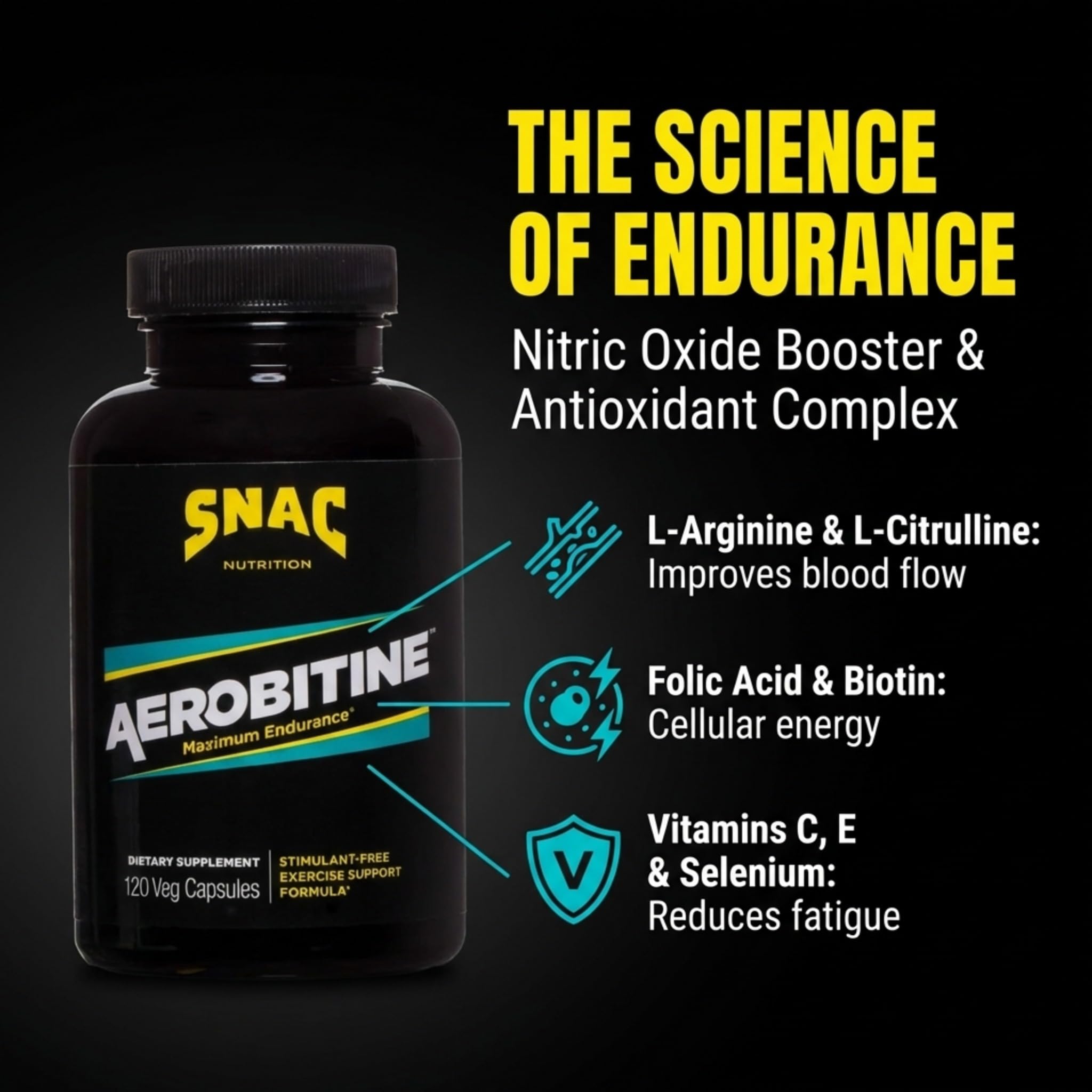 SNAC Aerobitine - Pre-Workout Supplement for Max Endurance, 120 Veggie Caps — Amazon image 3