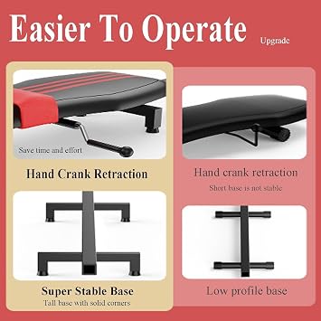 Foldable Back Stretcher Device for Spinal Decompression and Muscle Relaxation, Portable Lumbar and Cervical Traction Bench for Home Use