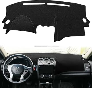 YIZ Custom Fit Dashboard Cover for Nissan Altima 2007-2012 Sedan Coupe - Black Carpet Mat, UV Protection, Easy Install Y29