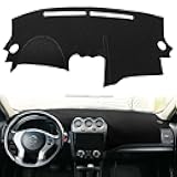 Yiz Dashboard Cover Dash Cover Mat Carpet Pad Custom Fit for Nissan Altima 2007 2008 2009 2010 2011 2012, Altima Sedan Coupe 2007-2012 (Black) Y29