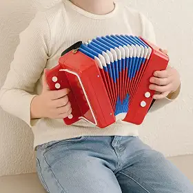 SANFONA INFANTIL MINI ESTILO PROFISSIONAL VERMELHO