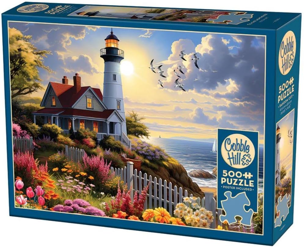 Cobble Hill 500 Piece Puzzle -to The Lighthouse- Sample Poster Included