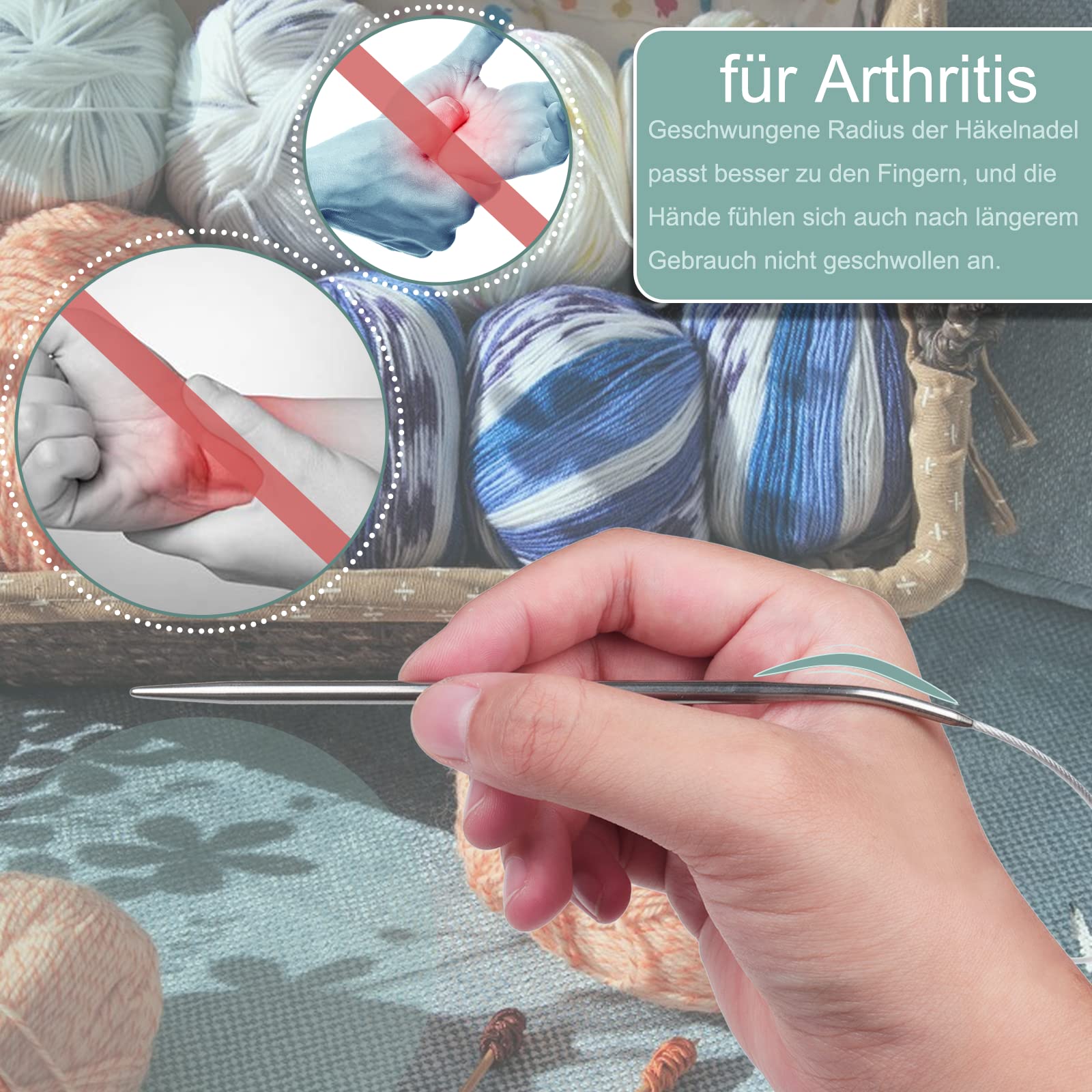 Aiguilles à Tricoter Circulaires Ayurveda Lana Grossa - Longueur 60 Cm - Diamètre 5,0 Mm - En Bois D'érable