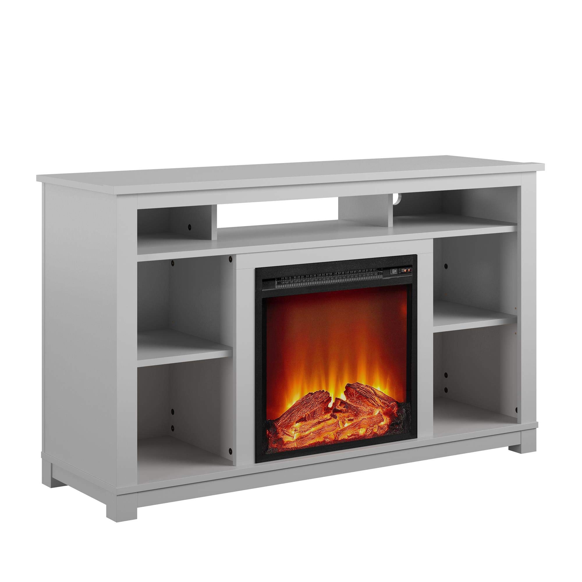 Ameriwood HomeEdgewood Fireplace TV Stand for TVs up to 55", Dove Gray