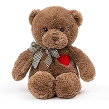 11.4&rdquo; Small Teddy Bear with Heart Cute Brown Teddy Bear Stuffed Animals Soft Stuffed Bear Plush Bear Plushie Toys Gifts for Girlfriend Boyfriend Kid