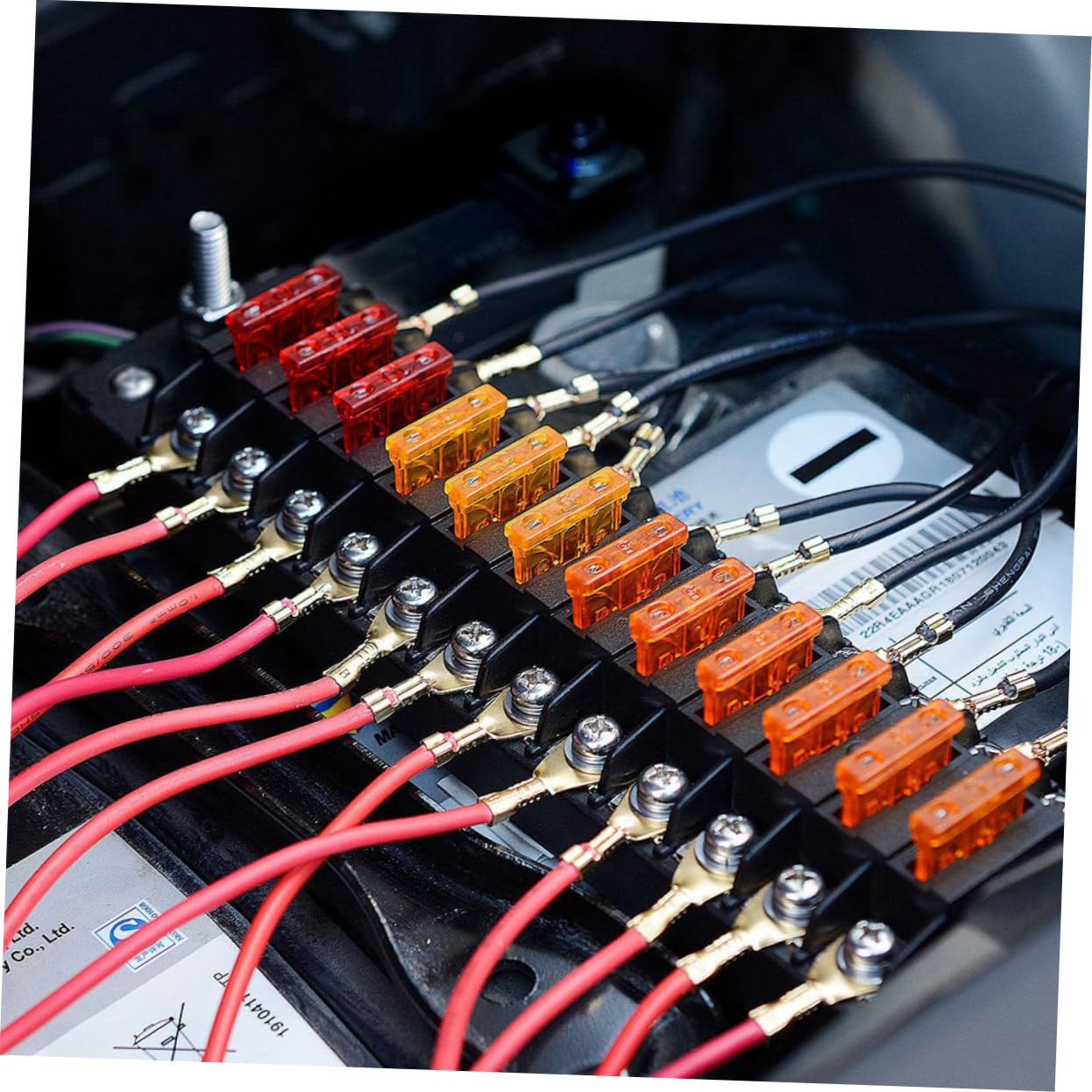 Caja De Fusibles para Automóvil Tapa Vías Bloque De Fusibles para Portafusibles De Coche Portafusibles para Automóvil
