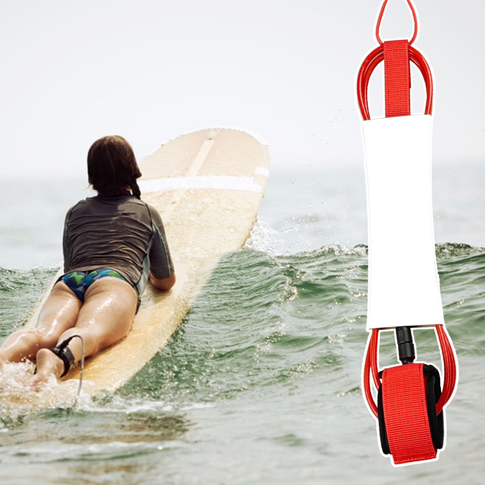 Corda Da Surf Cinturino Resistente per Shortboard | Cinturino Per Gamba Per Shortboard Per Stand Up Paddleboard Bodyboard Sport Acquatici Per Uomini Donne Ragazzi Ragazze