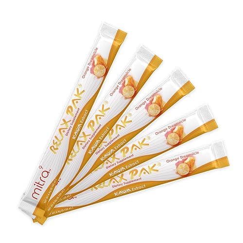 MITRA-9 Kava Powder RelaxPak - Paquetes de polvo de extracto de kava de naranja Dreamsicle Potenciador del estado de ánimo A base de plantas
