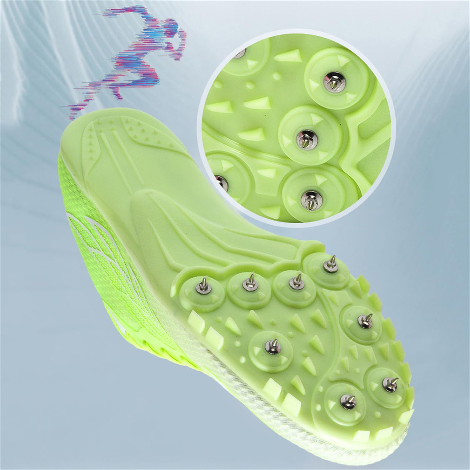 Zapatillas con Clavos Atletismo Zapatillas De Salto De Velocidad para Hombres Mujeres Y Niños Zapatillas para Correr Ligeras para Carreras
