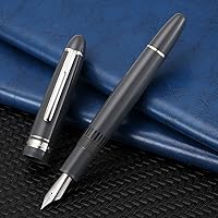 Vista 4 de Majohn P136 Pluma Estilográfica de Pistón con Plumín Fino con Caja, Juego de Pluma de Escritura de Resina Gris