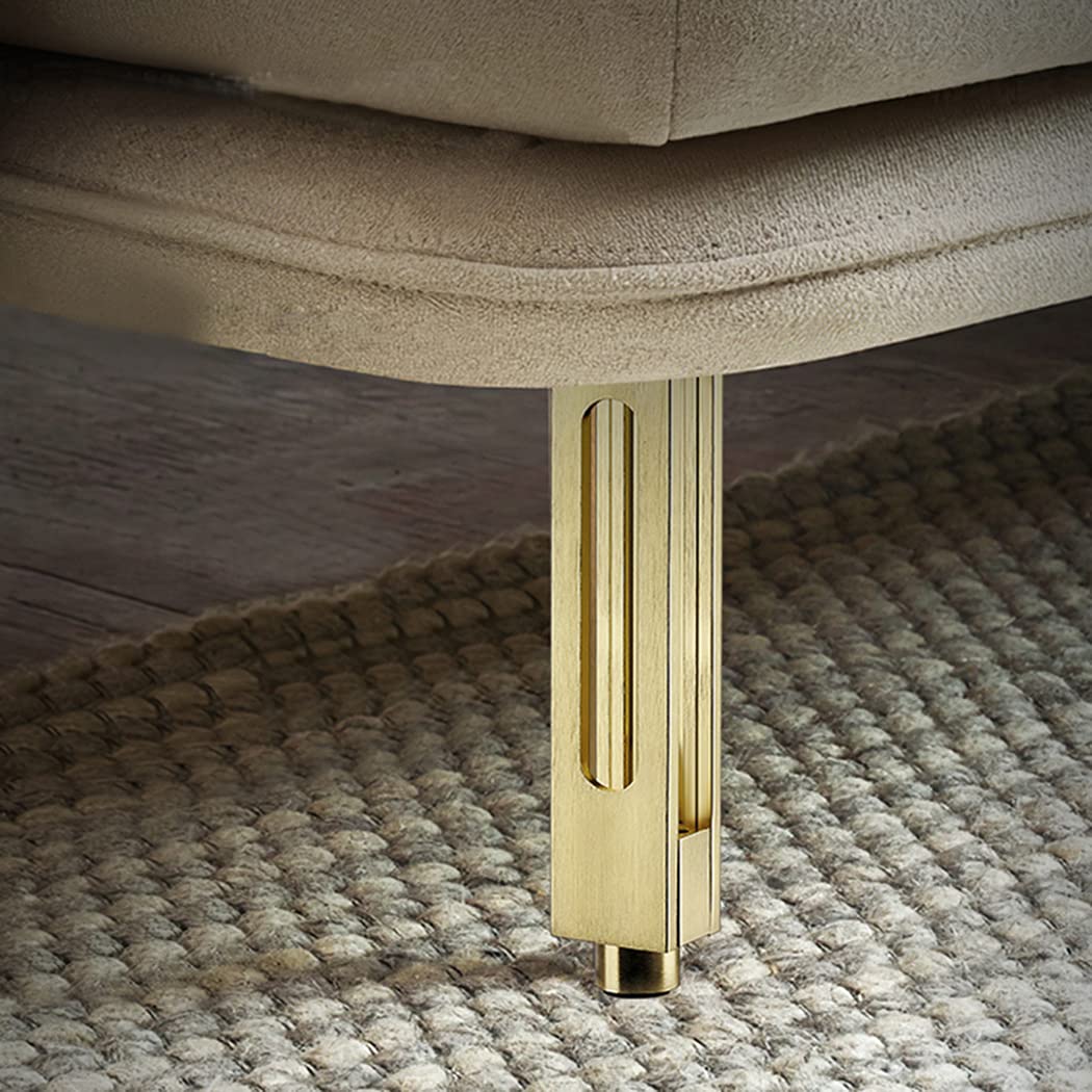 Patas de muebles de Metal Patas de muebles de aleación de aluminio Elevadores de muebles Patas de muebles ajustables Patas de escritorio Patas de sofá Patas de sofá cama Oro cepill